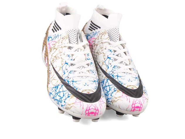 Air Laliga 565 Battal Krampon Çoraplı - Beyaz/Altın/Desenli - 2