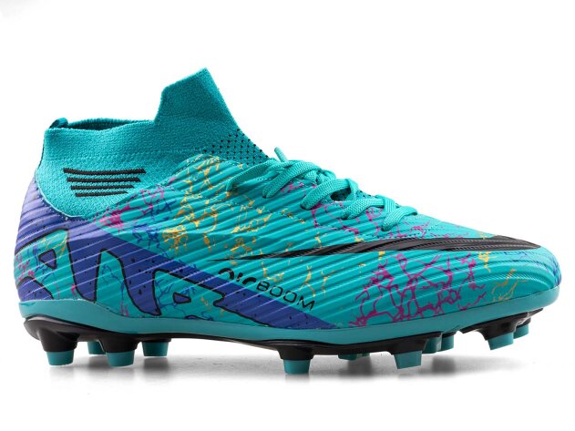 Air Laliga 565 Battal Krampon Çoraplı - Turkuaz/Mor/Desenli - 1