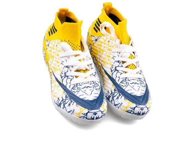 Air Laliga 565 Filet Halısaha Çoraplı - Beyaz/Sarı/Desenli - 2