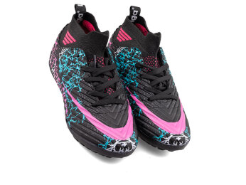 Air Laliga 565 Filet Halısaha Çoraplı - Siyah/Fuşya/Desenli - 2