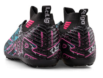 Air Laliga 565 Filet Halısaha Çoraplı - Siyah/Fuşya/Desenli - 3