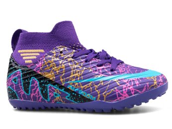 Air Laliga 565 Filet Halısaha Özel Seri 28-32 - Mor/Turkuaz Desenli - Air Laliga