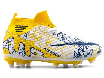 Air Laliga 565 Filet Krampon Çoraplı - Beyaz/Sarı/Desenli - 1