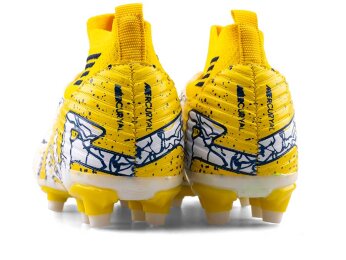 Air Laliga 565 Filet Krampon Çoraplı - Beyaz/Sarı/Desenli - 3