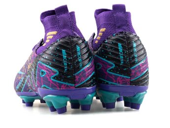 Air Laliga 565 Filet Krampon Çoraplı - Mor/Turkuaz Desenli - 3