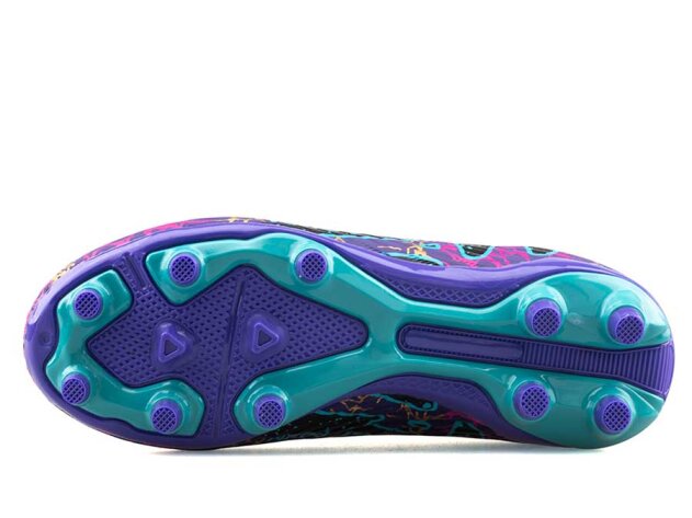 Air Laliga 565 Filet Krampon Çoraplı - Mor/Turkuaz Desenli - 4