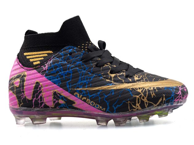 Air Laliga 565 Filet Krampon Çoraplı Özel (28-32) - Siyah/Altın/Desenli/Şeffaf - 1