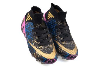 Air Laliga 565 Filet Krampon Çoraplı Özel (28-32) - Siyah/Altın/Desenli/Şeffaf - 2