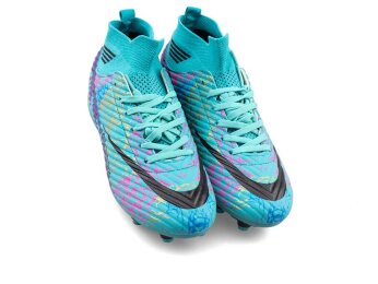 Air Laliga 565 Filet Krampon Çoraplı Özel (28-32) - Turkuaz/Mor/Desenli - Air Laliga