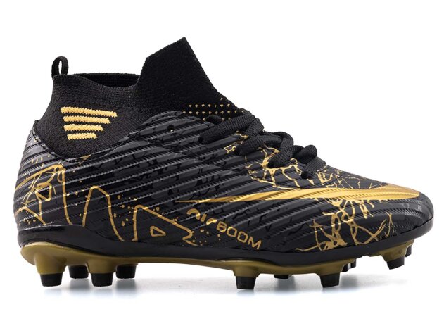 Air Laliga 565 Filet Krampon Çoraplı - Siyah/Siyah/Altın/Desenli - 1