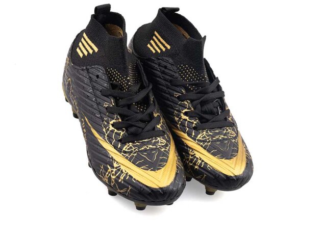 Air Laliga 565 Filet Krampon Çoraplı - Siyah/Siyah/Altın/Desenli - 2