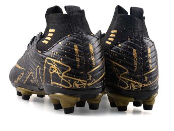 Air Laliga 565 Filet Krampon Çoraplı - Siyah/Siyah/Altın/Desenli - 3