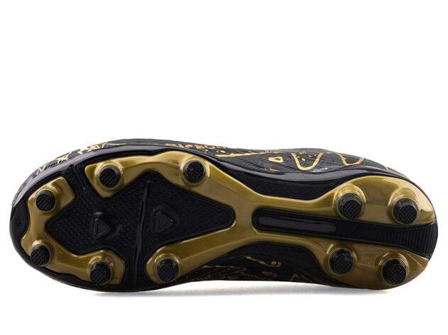 Air Laliga 565 Filet Krampon Çoraplı - Siyah/Siyah/Altın/Desenli - 4
