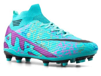 Air Laliga 565 Filet Krampon Çoraplı - Turkuaz/Mor/Desenli - Air Laliga