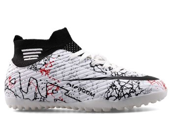 Air Laliga 565 Garson Halısaha Çoraplı - Beyaz/Siyah/Desenli - 1