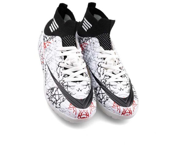 Air Laliga 565 Garson Halısaha Çoraplı - Beyaz/Siyah/Desenli - 2