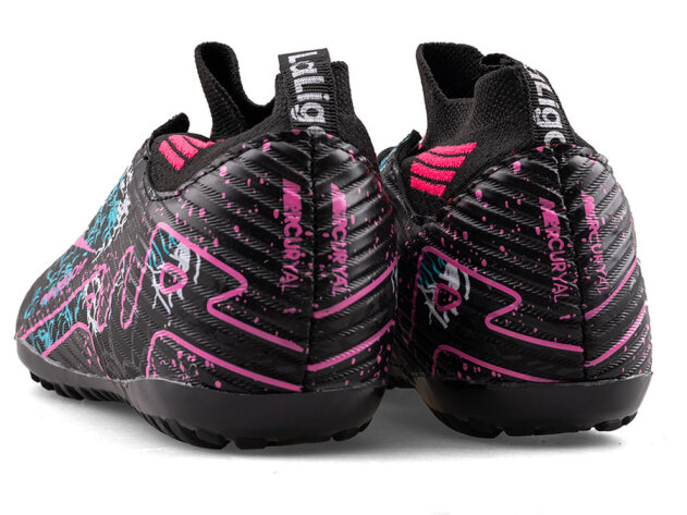 Air Laliga 565 Garson Halısaha Çoraplı - Siyah/Fuşya/Desenli - 3