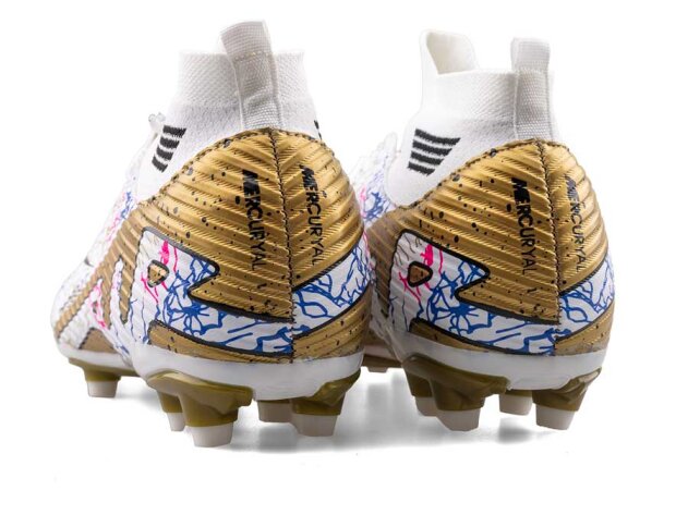 Air Laliga 565 Garson Krampon Çoraplı - Beyaz/Altın/Desenli - 3