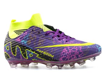 Air Laliga 565 Garson Krampon Çoraplı - Mor/Sarı/Desenli - 1