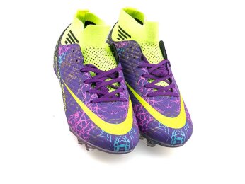 Air Laliga 565 Garson Krampon Çoraplı - Mor/Sarı/Desenli - 2