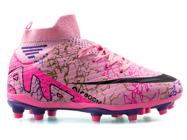 Air Laliga 565 Garson Krampon Çoraplı - Pembe/Mor Desenli - 1