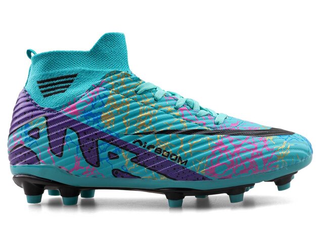 Air Laliga 565 Garson Krampon Çoraplı - Turkuaz/Mor/Desenli - 1