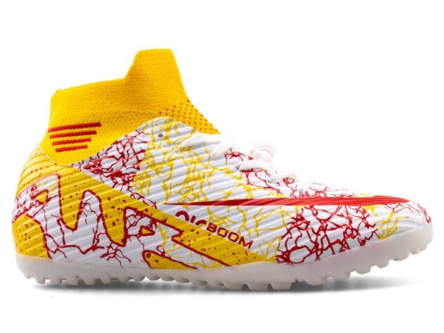 Air Laliga 565 Merdane Halısaha Çoraplı - Beyaz/Kırmızı/Desenli - 1