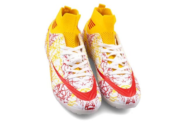 Air Laliga 565 Merdane Halısaha Çoraplı - Beyaz/Kırmızı/Desenli - 2