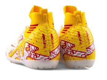 Air Laliga 565 Merdane Halısaha Çoraplı - Beyaz/Kırmızı/Desenli - 3