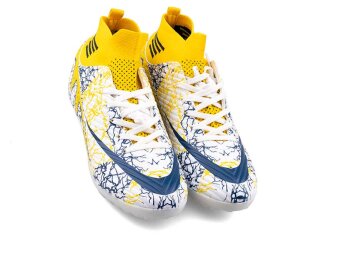 Air Laliga 565 Merdane Halısaha Çoraplı - Beyaz/Sarı/Desenli - 2