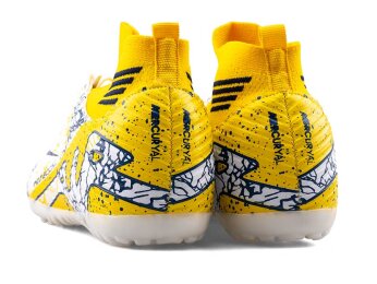 Air Laliga 565 Merdane Halısaha Çoraplı - Beyaz/Sarı/Desenli - 3