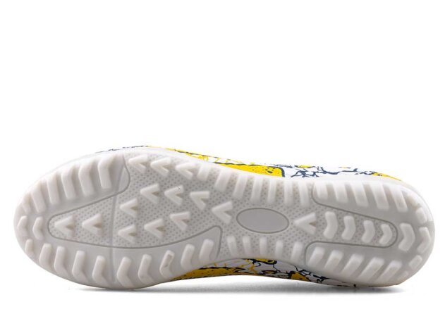 Air Laliga 565 Merdane Halısaha Çoraplı - Beyaz/Sarı/Desenli - 4