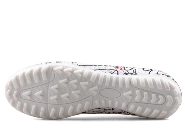 Air Laliga 565 Merdane Halısaha Çoraplı - Beyaz/Siyah/Desenli - 4