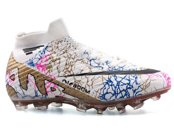 Air Laliga 565 Merdane Krampon Çoraplı (40-42) - Beyaz/Altın/Desenli - 1