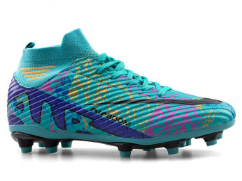 Air Laliga 565 Merdane Krampon Çoraplı (40-42) - Turkuaz/Mor/Desenli - Air Laliga