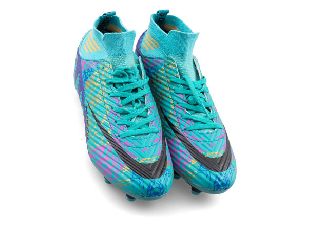 Air Laliga 565 Merdane Krampon Çoraplı (40-42) - Turkuaz/Mor/Desenli - 2