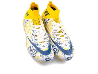 Air Laliga 565 Merdane Krampon Çoraplı - Beyaz/Sarı/Desenli - Air Laliga