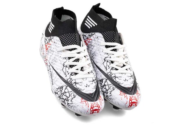 Air Laliga 565 Merdane Krampon Çoraplı - Beyaz/Siyah/Desenli - 2