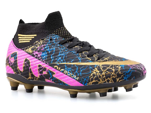 Air Laliga 565 Merdane Krampon Çoraplı - Siyah/Altın/Desenli - 1