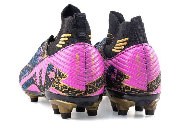 Air Laliga 565 Merdane Krampon Çoraplı - Siyah/Altın/Desenli - 3