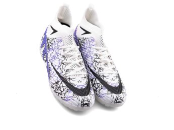 Air Laliga 600 Filet Halısaha Çoraplı - Beyaz/Mor/Desenli - 2