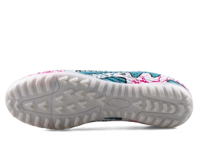 Air Laliga 600 Filet Halısaha Çoraplı - Beyaz/Turkuaz/Desenli - 4