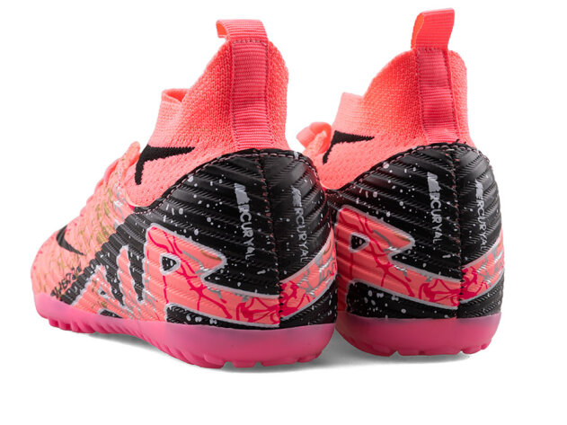 Air Laliga 600 Filet Halısaha Çoraplı - Pembe/Siyah/Desenli - 3