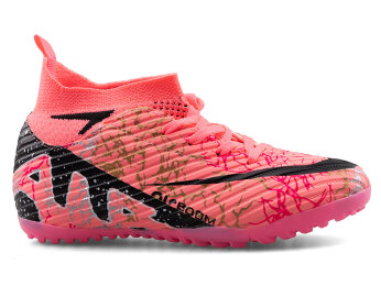 Air Laliga 600 Filet Halısaha Çoraplı - Pembe/Siyah/Desenli - 1