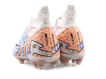 Air Laliga 600 Filet Krampon Çoraplı - Beyaz/Somon/Desenli - 3