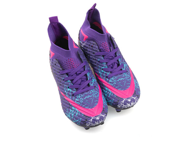 Air Laliga 600 Filet Krampon Çoraplı - Mor/Fuşya/Desenli - 2