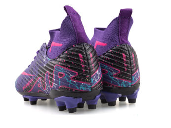 Air Laliga 600 Filet Krampon Çoraplı - Mor/Fuşya/Desenli - 3