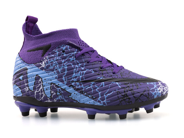 Air Laliga 600 Filet Krampon Çoraplı - Mor/Siyah/Desenli - 1