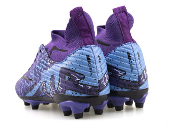 Air Laliga 600 Filet Krampon Çoraplı - Mor/Siyah/Desenli - 3