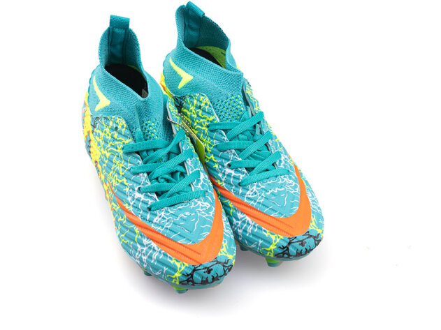 Air Laliga 600 Filet Krampon Çoraplı - Turkuaz/Sarı/Desenli - 2